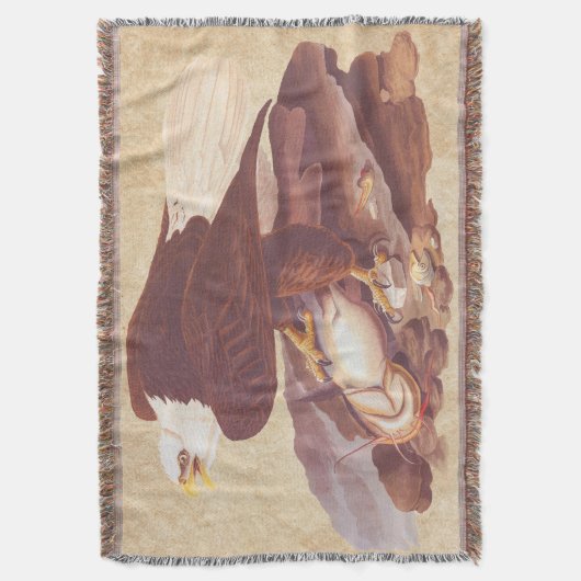 Couverture Audubon Classic Bald Eagle avec poisson frais (devant Vertical)