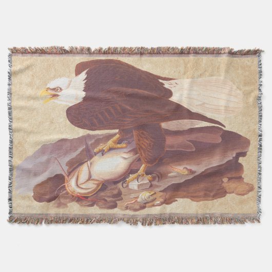 Couverture Audubon Classic Bald Eagle avec poisson frais (Devant)