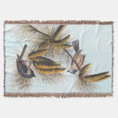 Couverture Audubon Crested Titmouse Birds in Pine Tree (Devant)