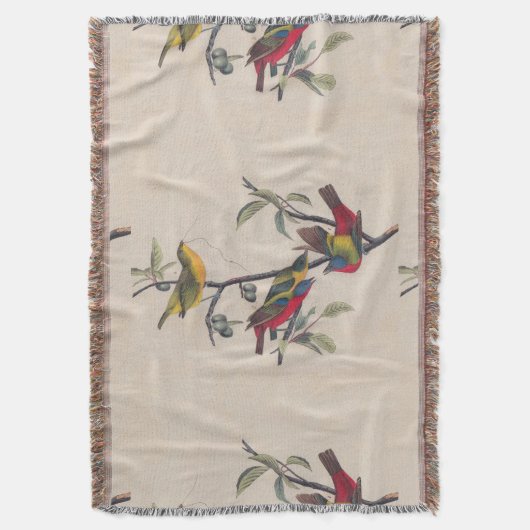 Couverture Audubon Peint Bunting Bird Wildlife (devant Vertical)