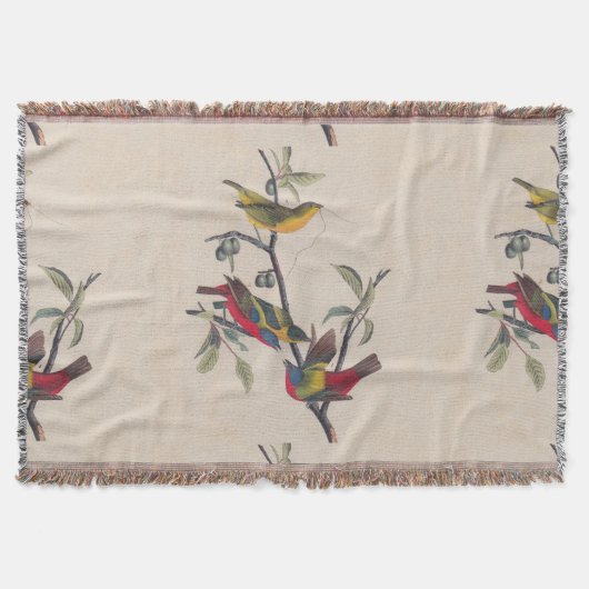 Couverture Audubon Peint Bunting Bird Wildlife (Devant)