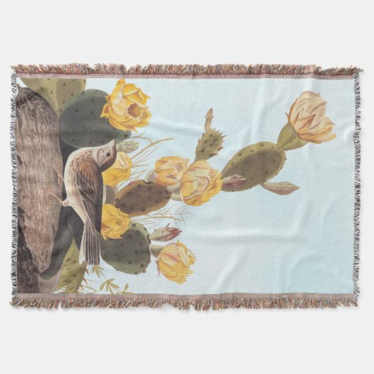 Couverture Audubon Vesper Sparrow et Prickly Pear Cactus (Devant)