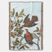 Couverture Audubon Zenaida Dove avec fleurs (devant Vertical)