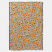 Couverture Automne Automne Floral Motif Sage Vert (devant Vertical)