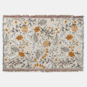 Couverture Automne Berries Feuilles et Branches Motif (Devant)