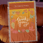 Couverture Automne Feuilles Confortable Bon thanksgiving Rust