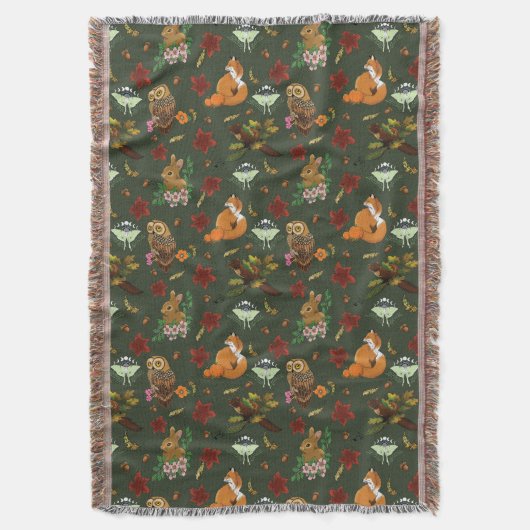 Couverture Automne Forêt forestière Animaux verts (devant Vertical)