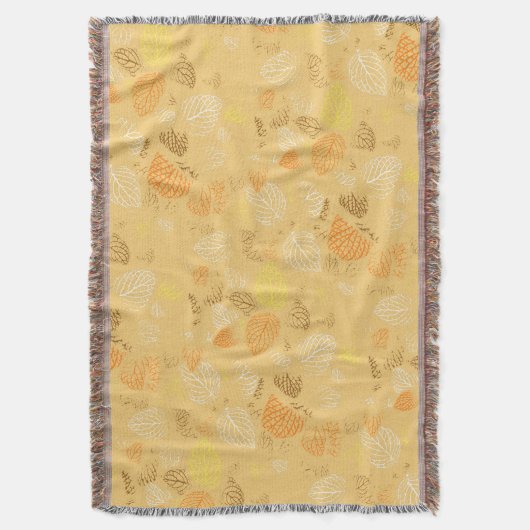 Couverture Automne, motif de feuilles 4 (devant Vertical)