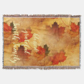 Couverture Automne Thanksgiving vacances sur mesure (Devant)