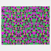 Couverture avec violet vert et noir Art géométriqu (Devant (Horizontal))