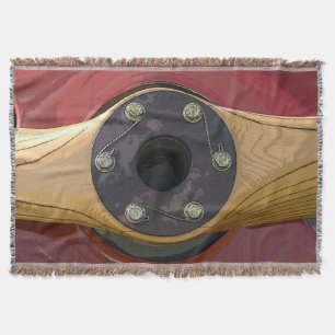 Couverture Avion rouge et hélice en bois lancer