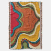 Couverture Avocado Gold Aurora – Groovy Wall Art (devant Vertical)