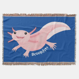 Couverture axolotl rose pâle