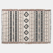 Couverture Aztec Brown Crème Noire Mixte Motifs Motif (Devant)