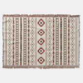 Couverture Aztec Browns Crème rouille Motifs mélangés V Motif (Devant)