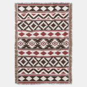 Couverture Aztec Essence (V) Motif III b Crème Brown rouge (devant Vertical)