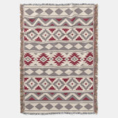 Couverture Aztec Essence V Ptn IIIb Crème Taupe Rouge (devant Vertical)