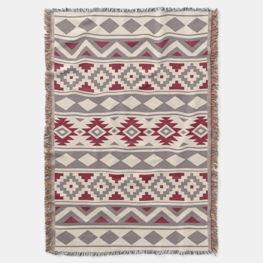 Couverture Aztec Essence V Ptn IIIb Crème Taupe Rouge (devant Vertical)