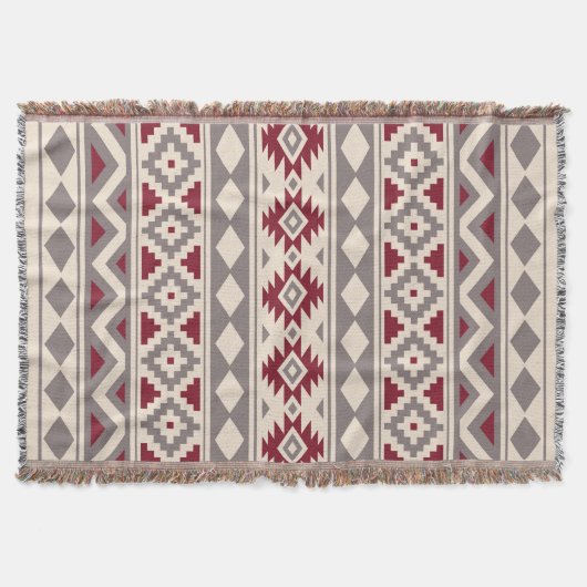 Couverture Aztec Essence V Ptn IIIb Crème Taupe Rouge (Devant)