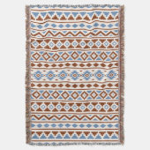 Couverture Aztec Essence Vertical Ptn II Crème Bleue Rouille (devant Vertical)