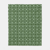 Couverture aztèque vert-foncé de motif de feuille (Devant)