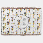 Couverture Backhotte de construction Camion Nom personnalisé (Devant)