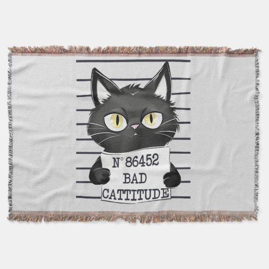 Couverture Bad Cattitude - Mugshot de chat noir (Devant)