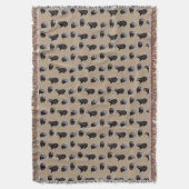 Couverture Badger Frenzy Throw Blanket (Beige) (devant Vertical)