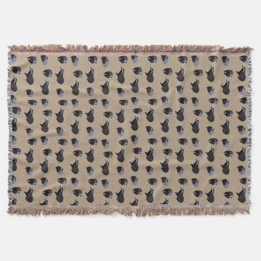 Couverture Badger Frenzy Throw Blanket (Beige) (Devant)