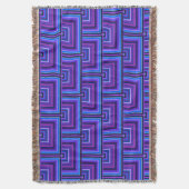 Couverture balance carré bleue et violette (devant Vertical)
