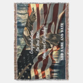 Couverture Bald Eagle drapeau américain Nouvelle citoyenneté (devant Vertical)