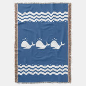 Couverture Baleine blanche de dessin animé sur fond bleu moye (devant Vertical)