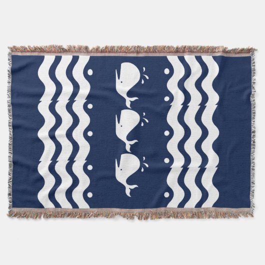 Couverture BALEINE blanche sur bleu foncé (Devant)