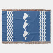 Couverture BALEINE blanche sur bleu moyen (Devant)