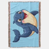 Couverture Baleine de dessin animé joyeuse nageant (devant Vertical)