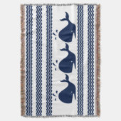 Couverture Baleine et vagues Coutume bleu et blanc (devant Vertical)