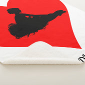 Couverture Ballerina blanche avec un coeur rouge. (3/4)