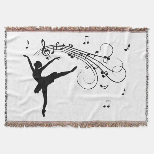 Couverture Ballerina Dancing with Music Notes (Devant)