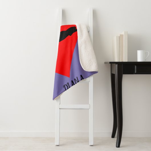 Couverture Ballerina violette au coeur rouge. (En situation)