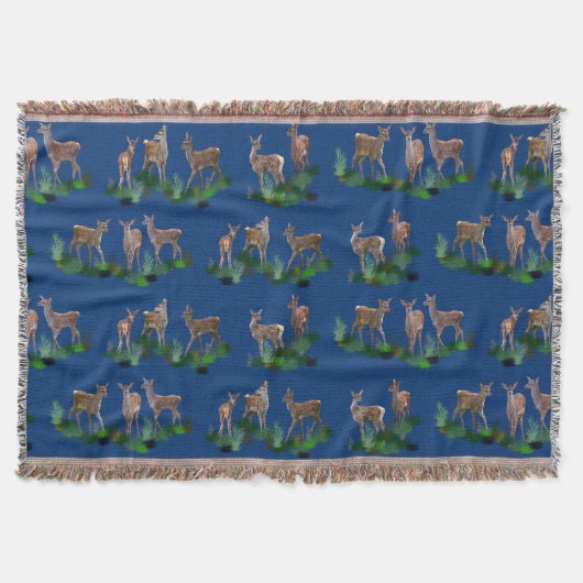 Couverture Bambi Madow Throw Blanket (Navy) (Devant)