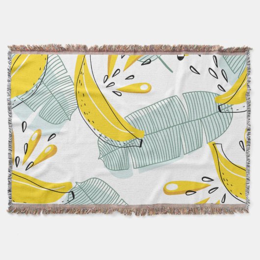 Couverture Bananes juteuses Motif Vintage (Devant)