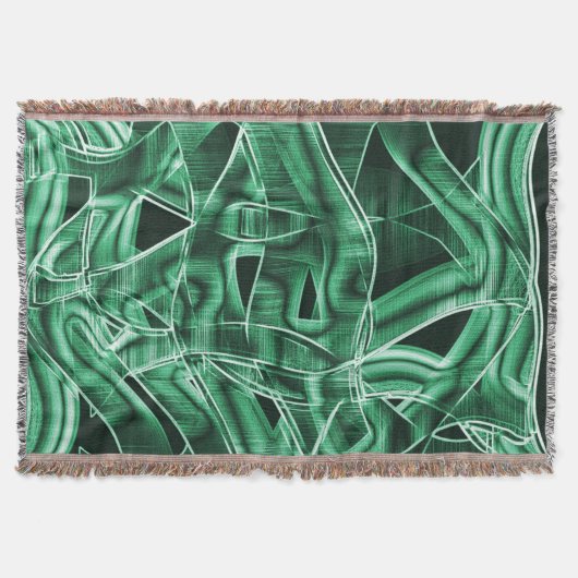 Couverture Bande d'acrylique verte, croisée superposée (Devant)