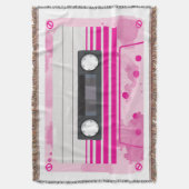Couverture Bande de cassette rose avec éclaboussures d'aquare (devant Vertical)