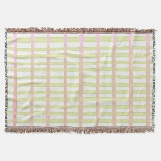 Couverture Bandes d'aquarelle vert et rose sur blanc (Devant)