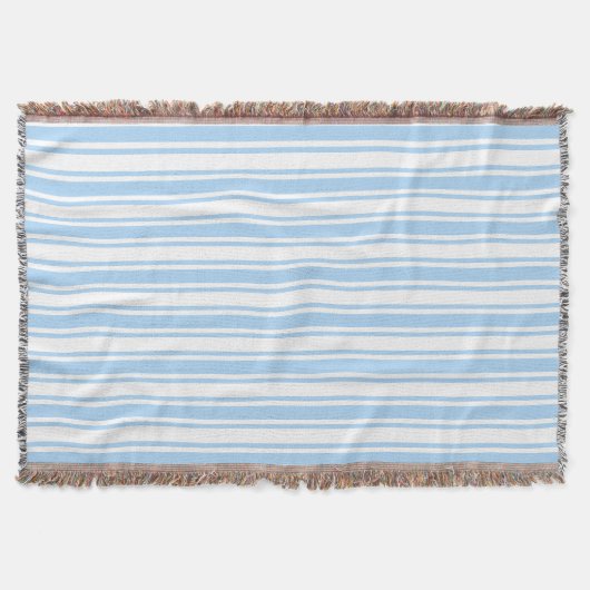 Couverture Bandes de bonbons bleu pâle et blanc (Devant)