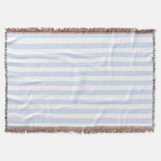 Couverture Bandes de bonbons bleu pâle et blanc (Devant)