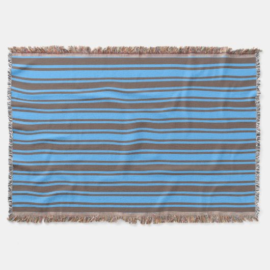 Couverture Bandes de bonbons Brown et bleues (Devant)