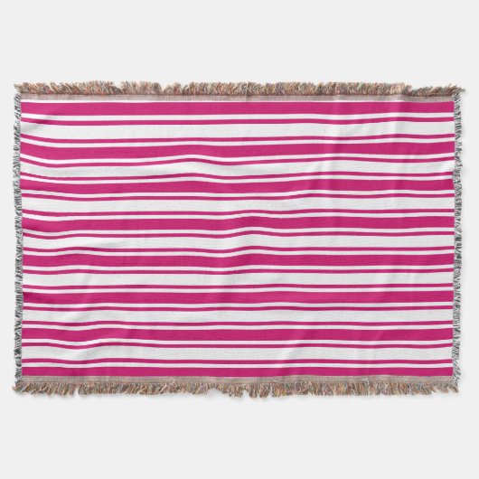 Couverture Bandes de bonbons cerises et blanches (Devant)