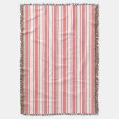 Couverture Bandes de bonbons corail et blanc (devant Vertical)