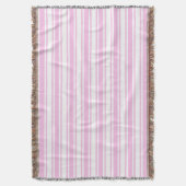 Couverture Bandes de bonbons rose clair et blanc (devant Vertical)
